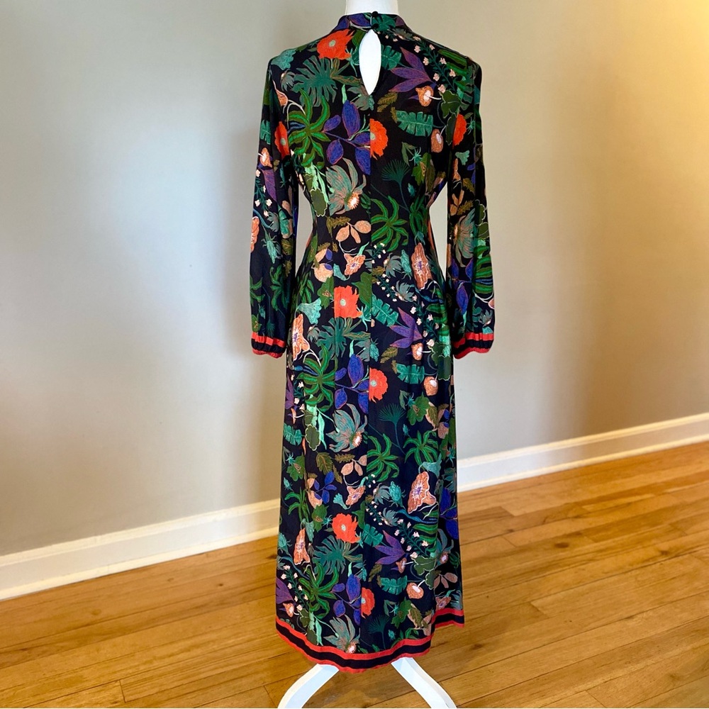 SOLD Celia Moon black/multicolored floral maxi dress